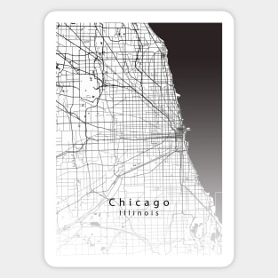Chicago Illinois City Map Sticker